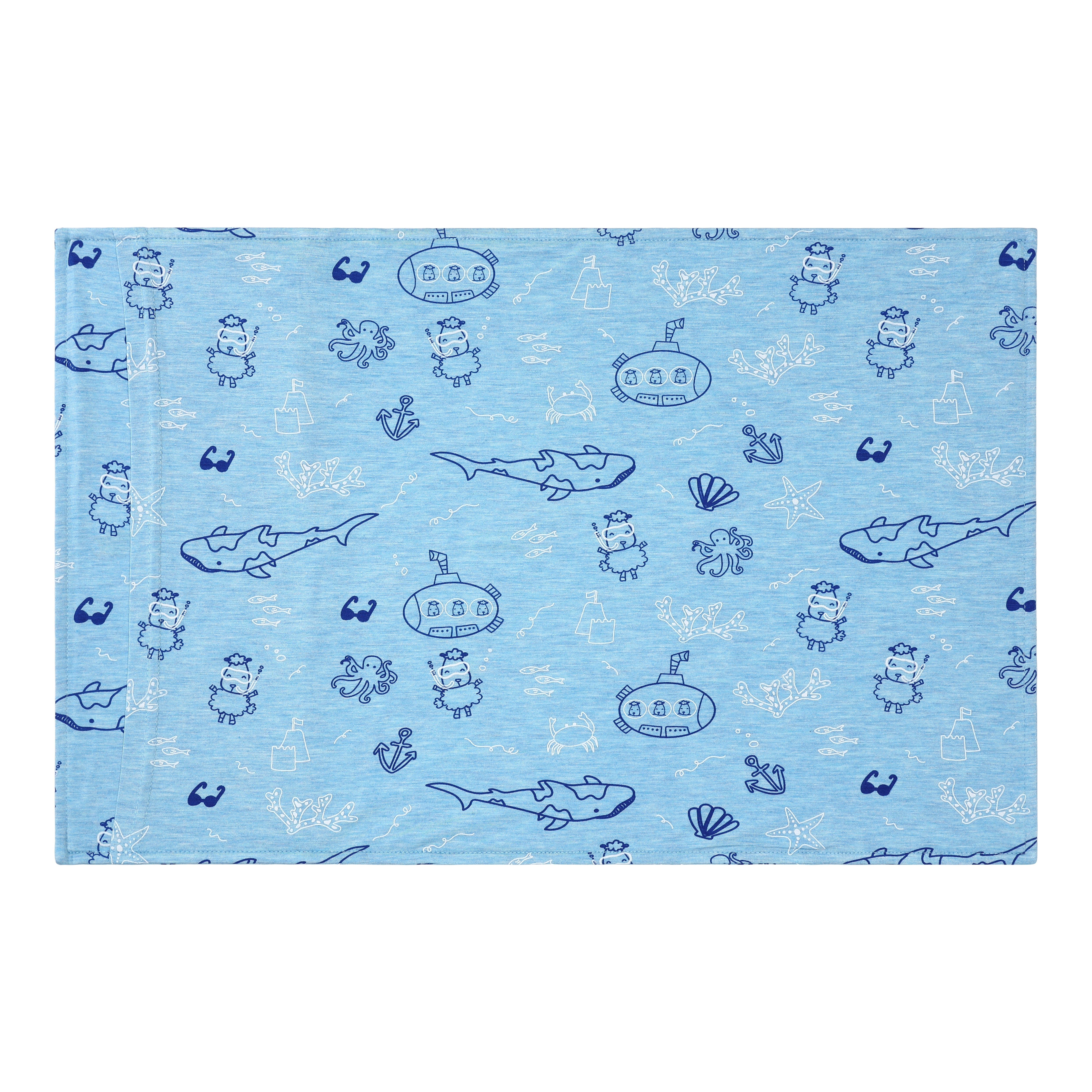 Head Pillow Case Ocean Baa-ddies Blue - Kids