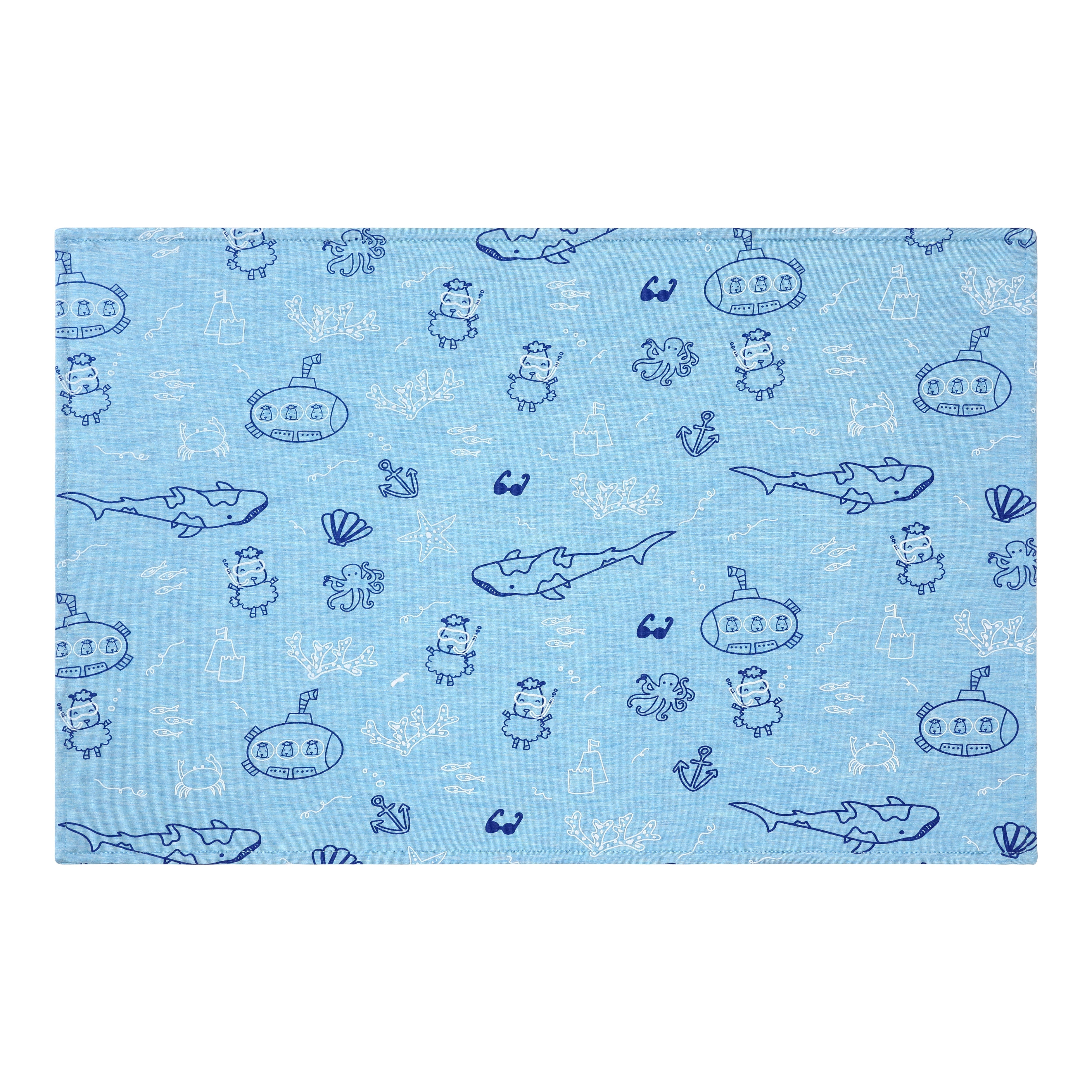Head Pillow Case Ocean Baa-ddies Blue - Kids