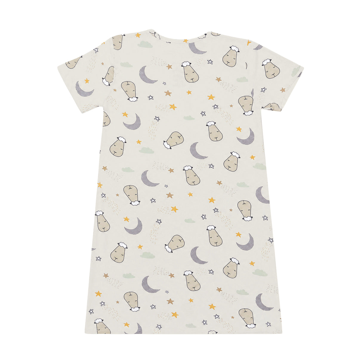 Women Dress Goodnight Baa Baa White