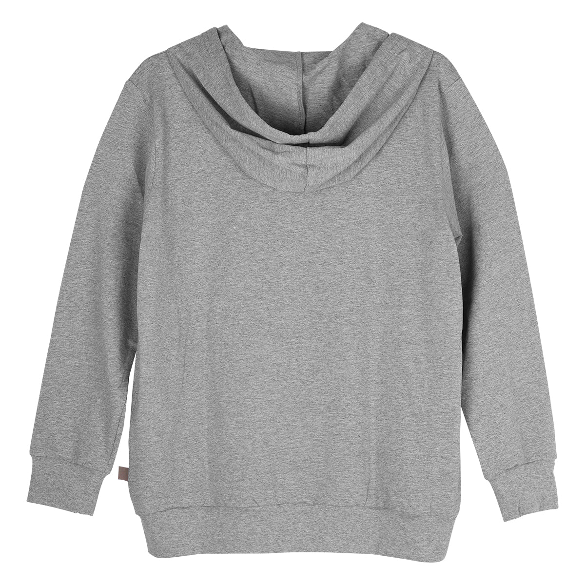 Unisex Long Sleeve Zip Hoodie Happy Sleep Grey