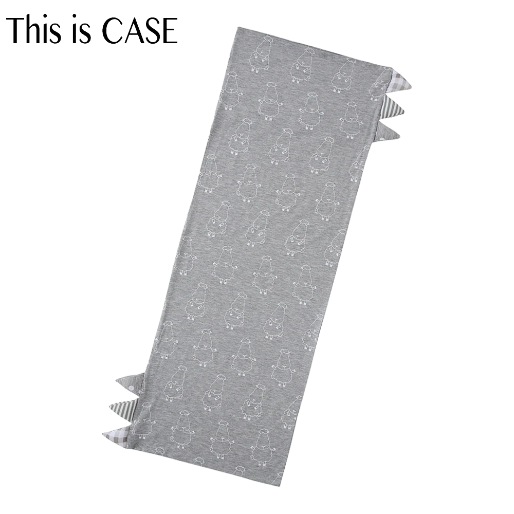 Bed-Time Buddy Case Big Sheepz Grey with Stripe, Polka Dot & Checkers tag Grey - Medium