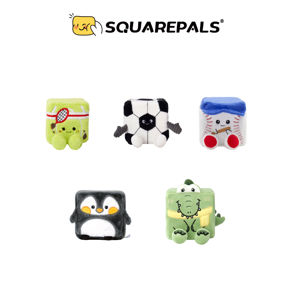 Squarepals Cute Squishy Plush Doll - Sports/Aquarium Series (10cm) | Soft Collectible Gift for Plush Lovers