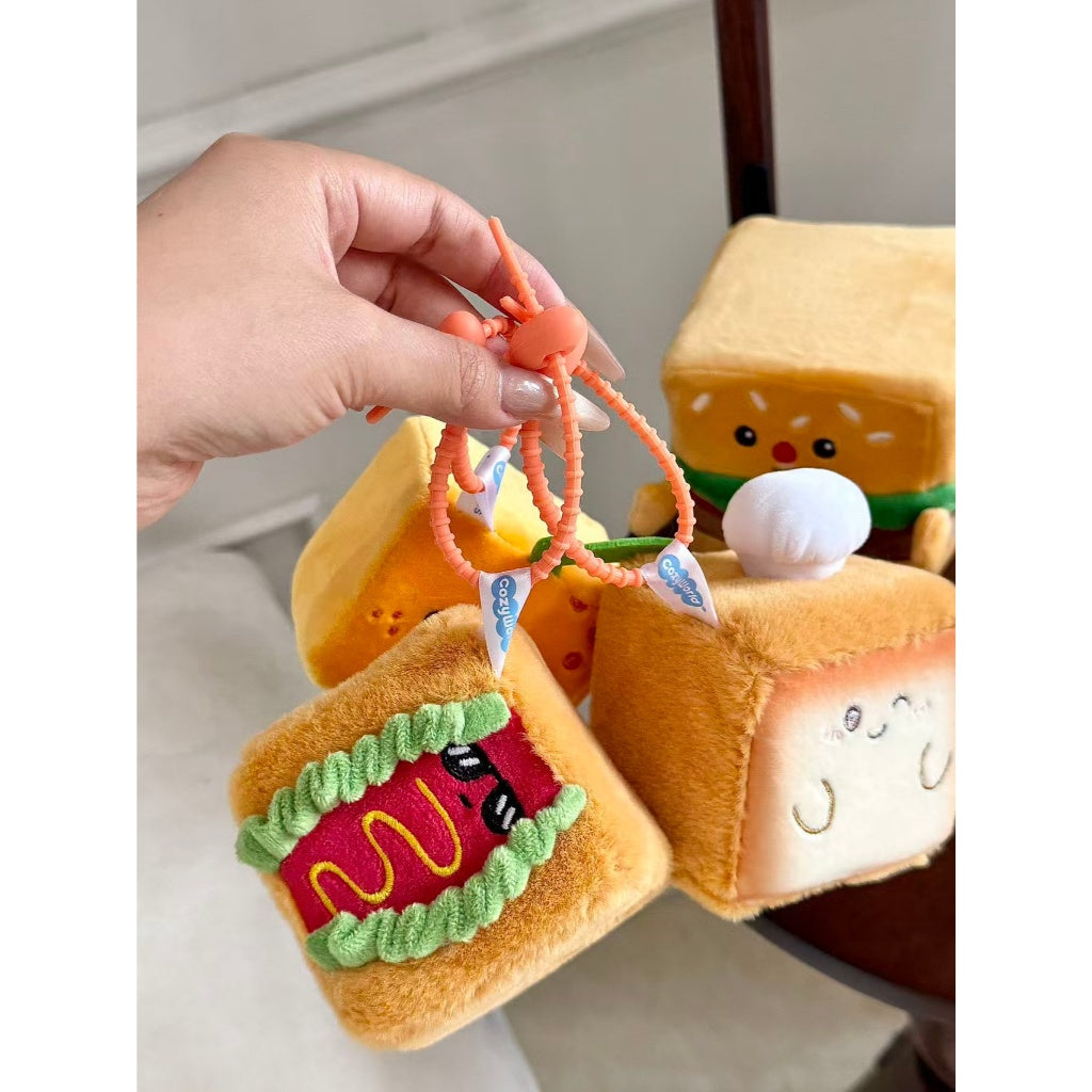 Squarepals Plush Soft Toy - Food Series (7cm) | Cute Mini Stuffed Doll for Stress Relief & Collection