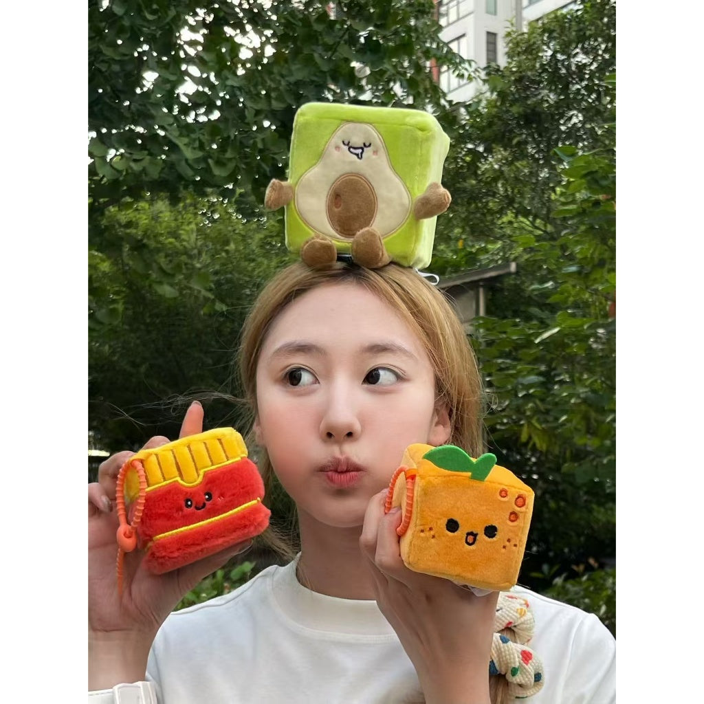 Squarepals Plush Soft Toy - Food Series (7cm) | Cute Mini Stuffed Doll for Stress Relief & Collection