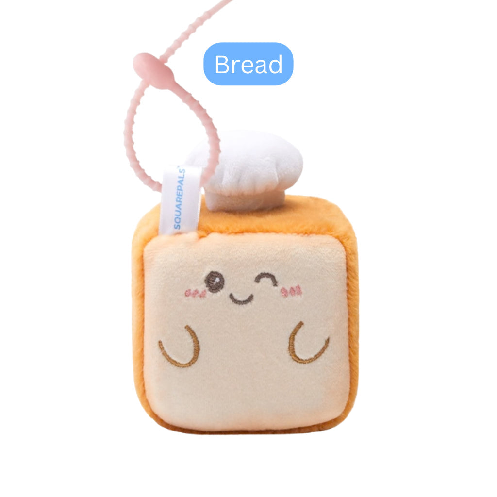 Squarepals Plush Soft Toy - Food Series (7cm) | Cute Mini Stuffed Doll for Stress Relief & Collection