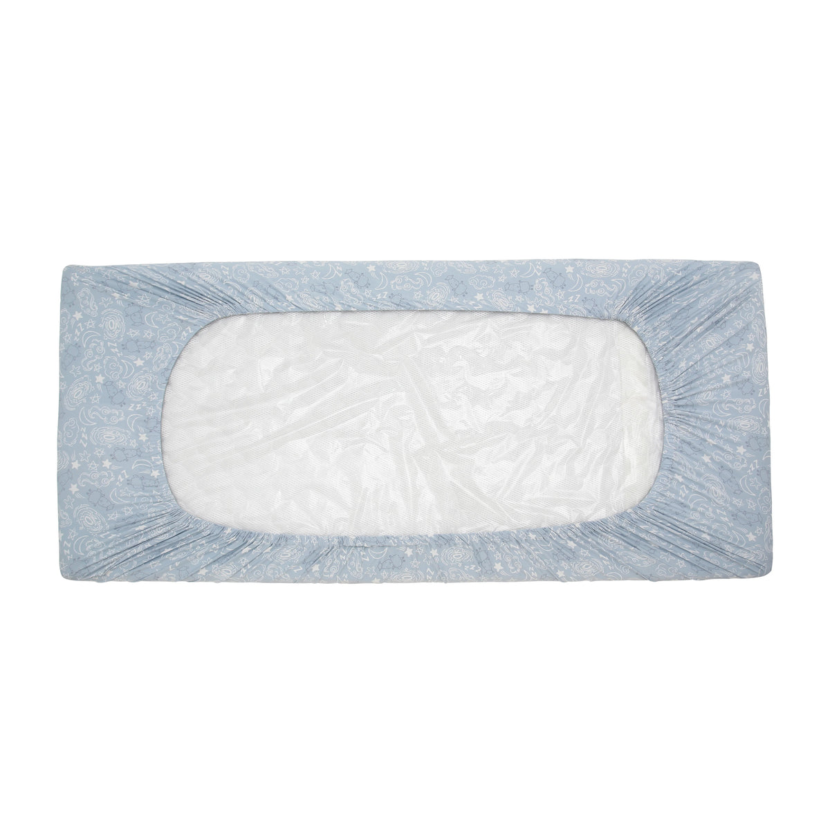 Mattress Sheet Baa Baa in the Universe Blue (60 x 120 cm / 70 x 140 cm)
