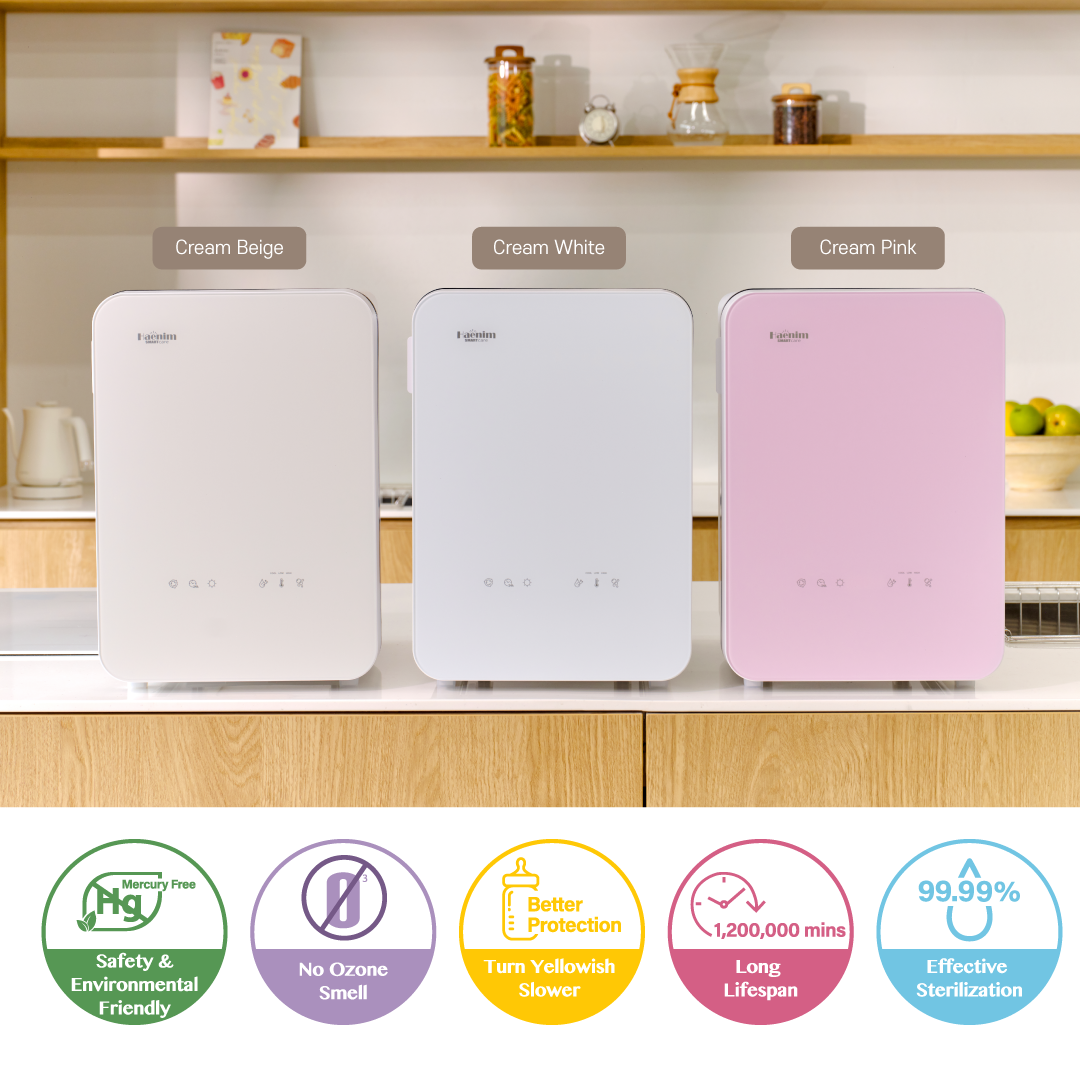Haenim Smart DUO UV-C Sterilizer (Cream Pink)