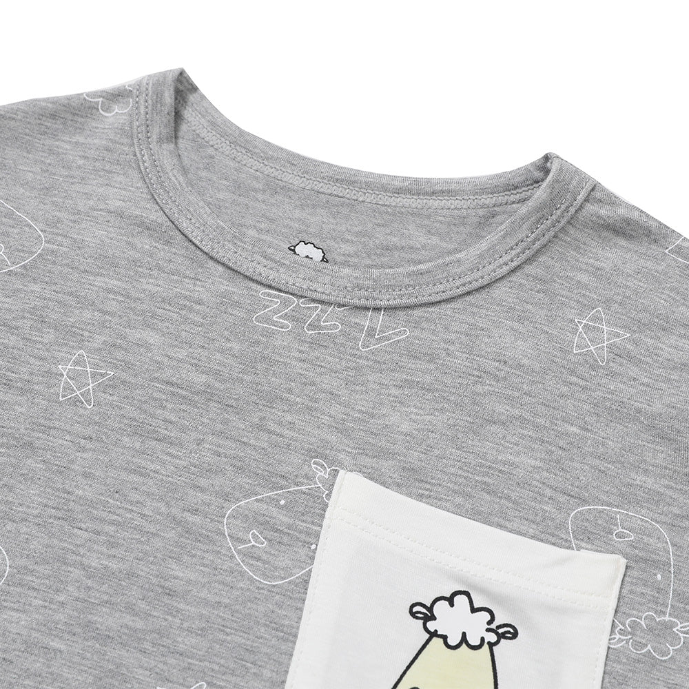 Short Sleeve Shirt Sweet Dreams Baa Baa Grey + Skirt Sweet Dreams Baa Baa Grey