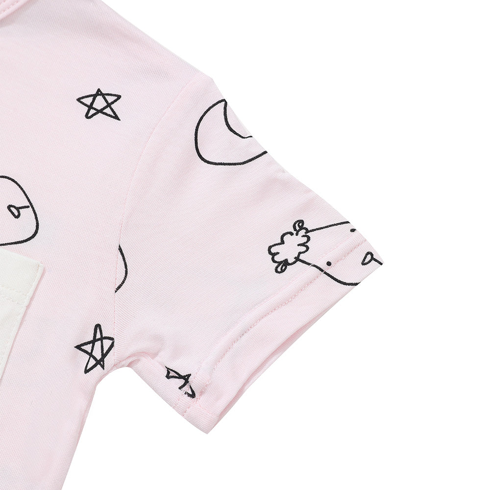 Short Sleeve Shirt Sweet Dreams Baa Baa Pink + Skirt Sweet Dreams Baa Baa Pink