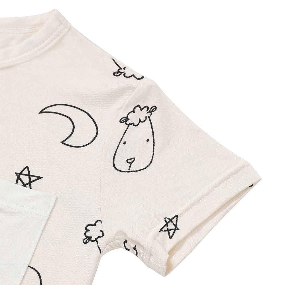 Short Sleeve Shirt Sweet Dreams Baa Baa Yellow + Skirt Sweet Dreams Baa Baa Yellow