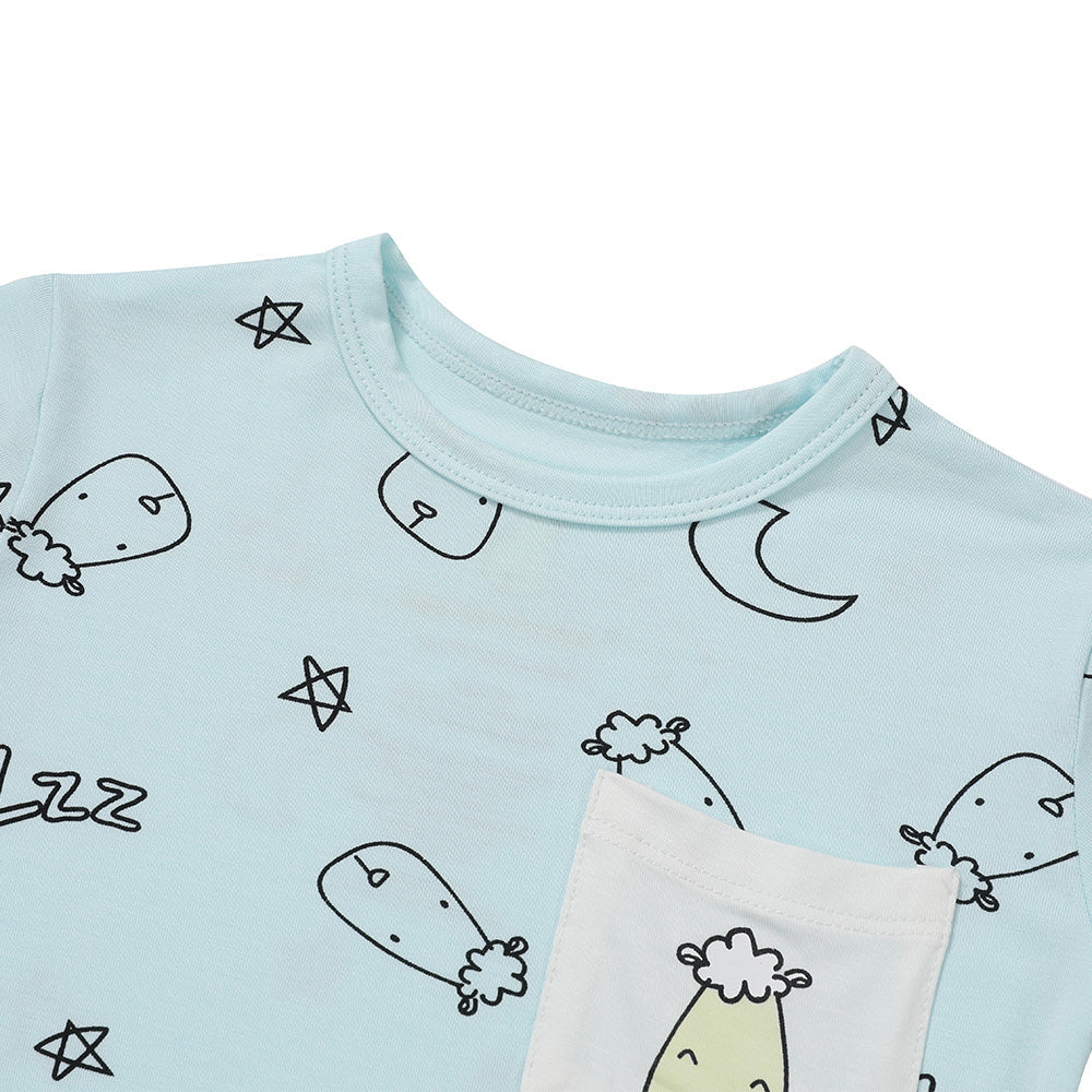 Short Sleeve Shirt Sweet Dreams Baa Baa Blue + Skirt Sweet Dreams Baa Baa Blue