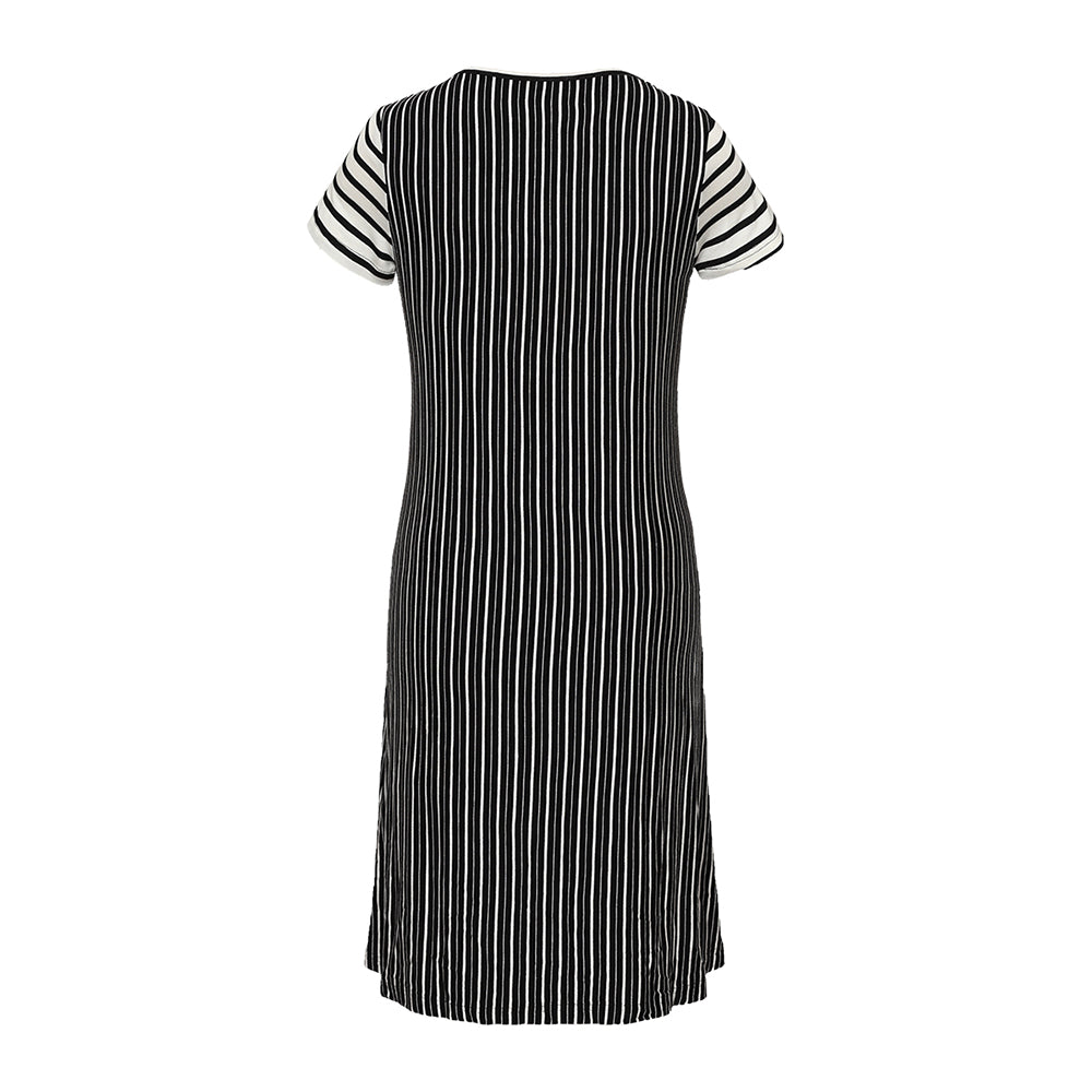 DooDooMooky Maternity & Nursing Sleeveless Dress Violet with Stripe