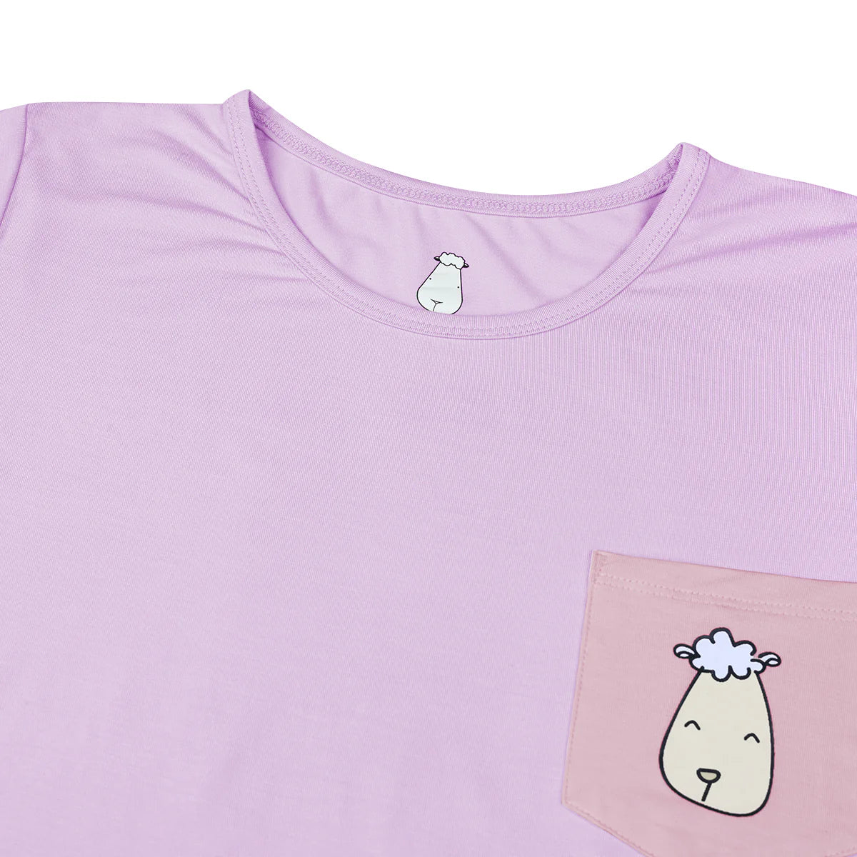 Short Sleeve Shirt Lilac + Pants Lilac