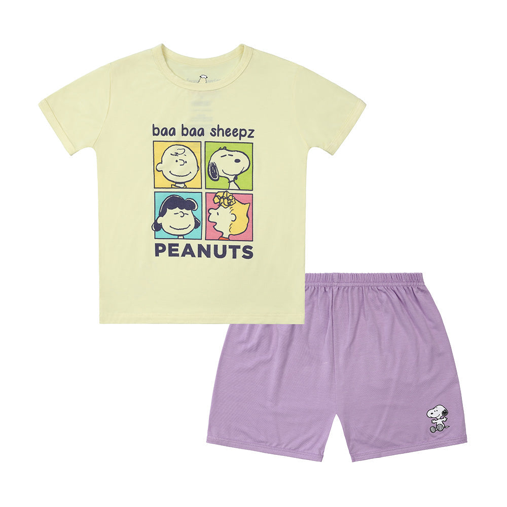 Short Sleeve Shirt S24 Yellow + Shorts S24 Purple