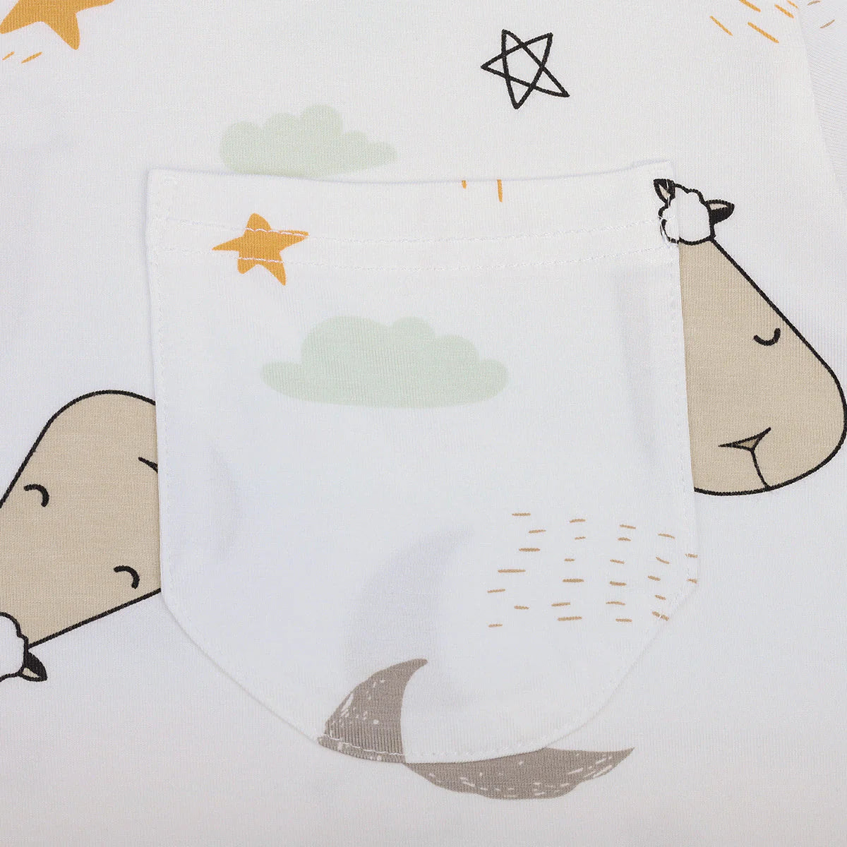 Unisex Short Sleeve T-Shirt Goodnight Baa Baa White - Adult