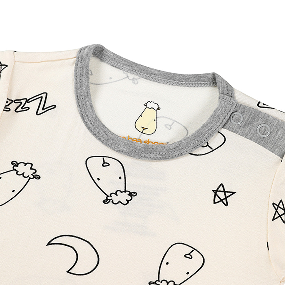 Romper Short Sleeve Sweet Dreams Baa Baa Yellow
