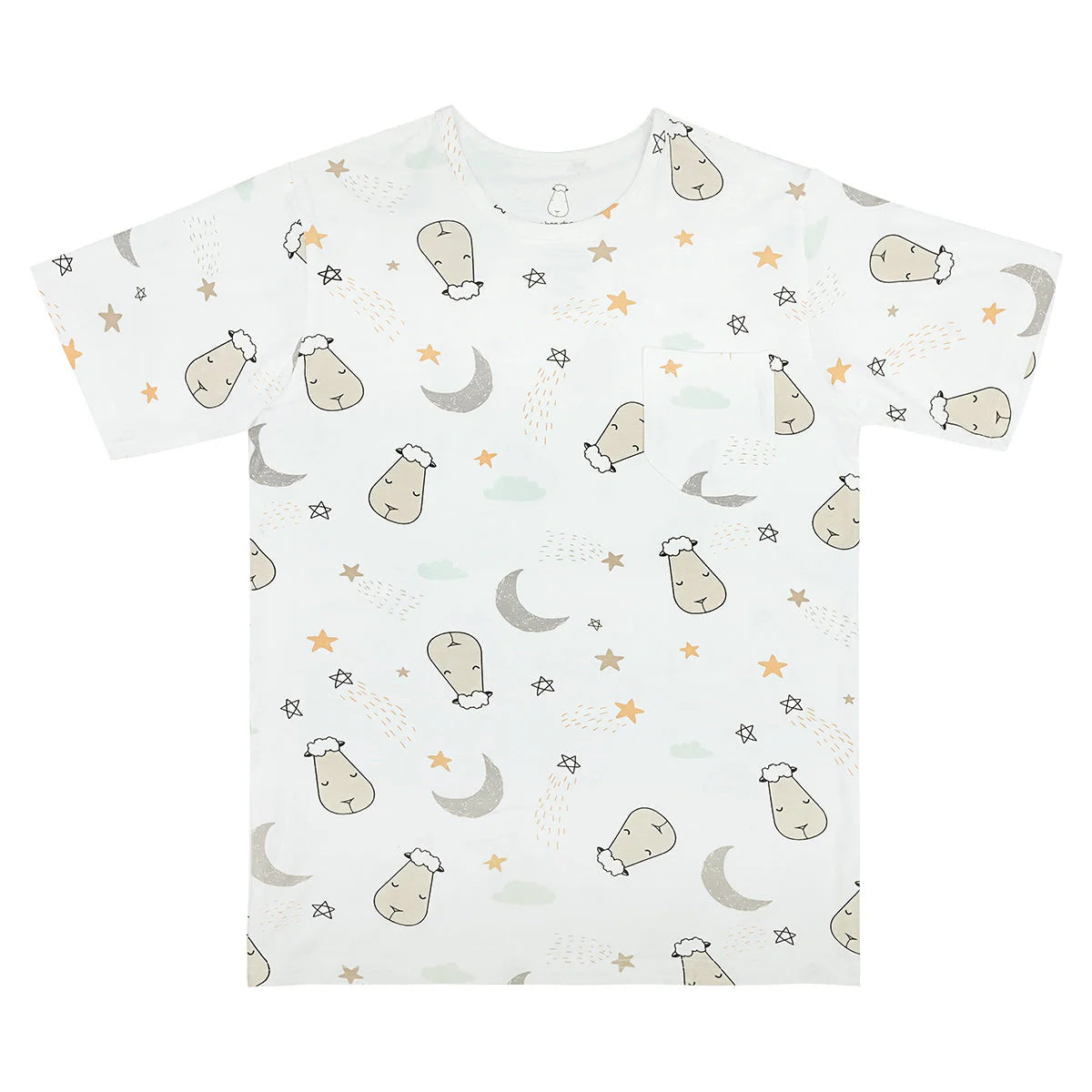 Unisex Short Sleeve T-Shirt Goodnight Baa Baa White - Adult