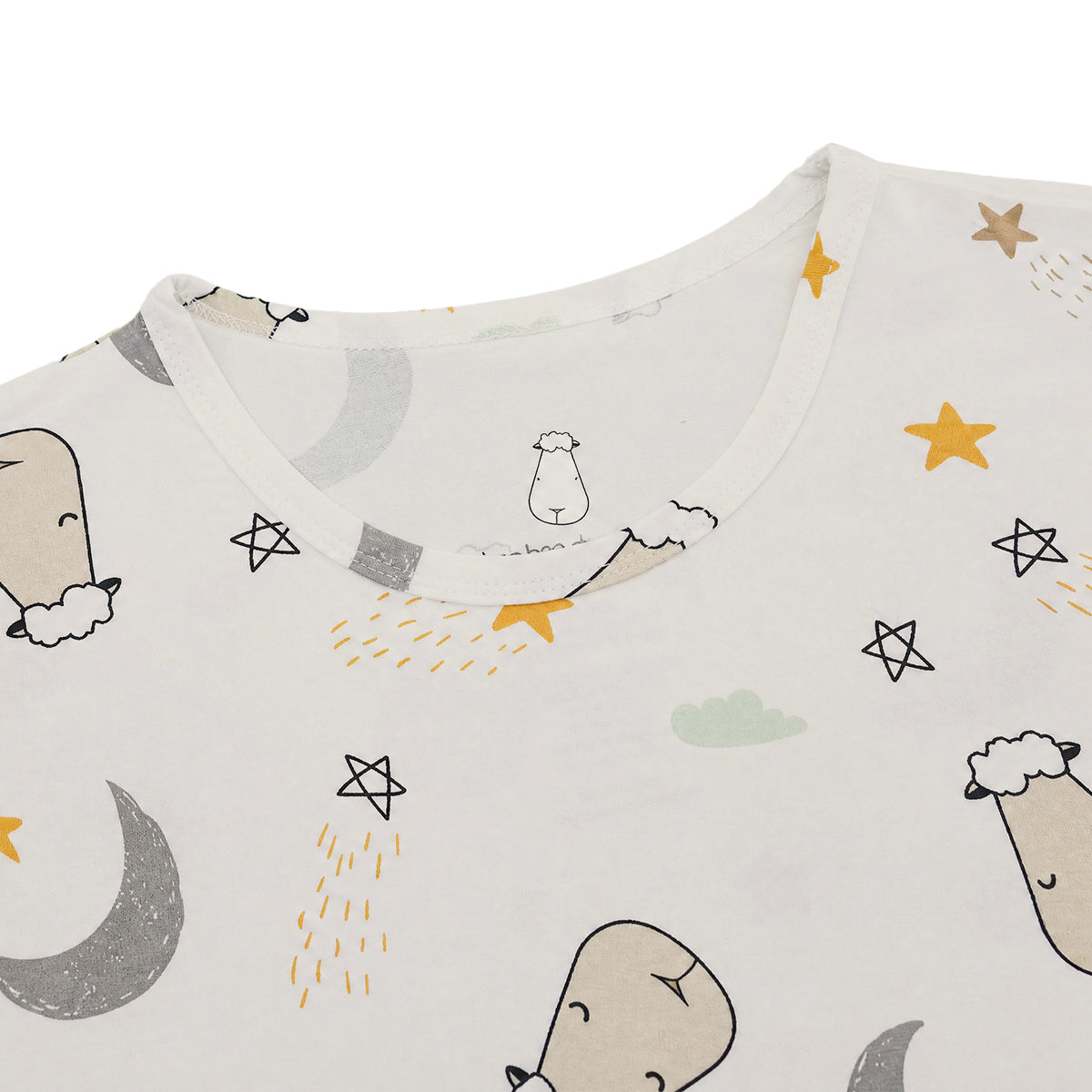 Women Dress Goodnight Baa Baa White