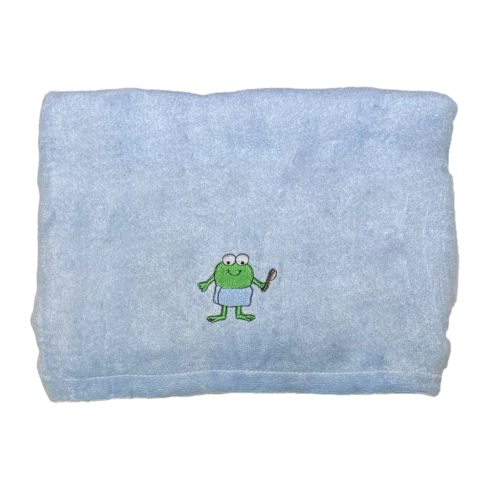 CrokCrokFrok Bamboo Towel for Kids & Adult - Blue - Large