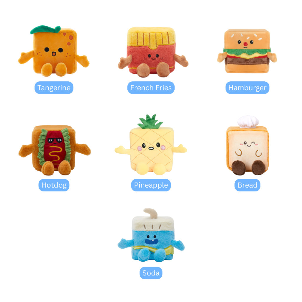 Squarepals Cute Squishy Plush Doll - Food Series (10cm) | Soft Collectible Gift for Plush Lovers