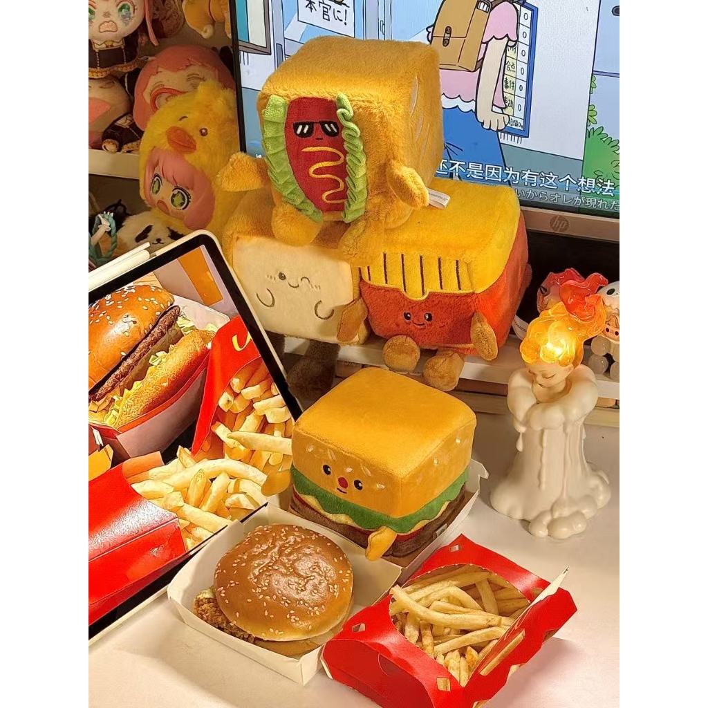 Squarepals Plush Soft Toy - Food Series (7cm) | Cute Mini Stuffed Doll for Stress Relief & Collection
