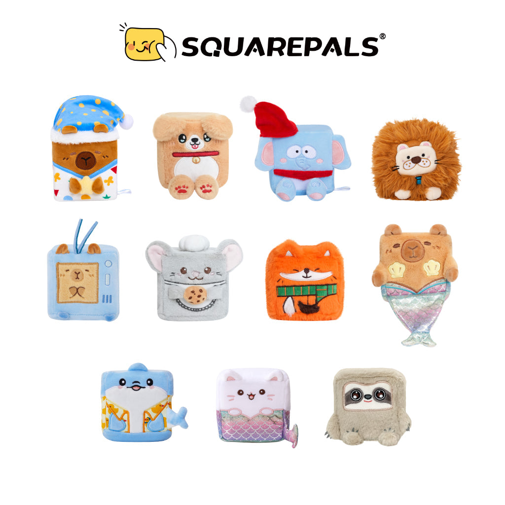 Squarepals Cute Squishy Plush Doll - Animal Series (5cm) | Soft Collectible Gift for Plush Lovers