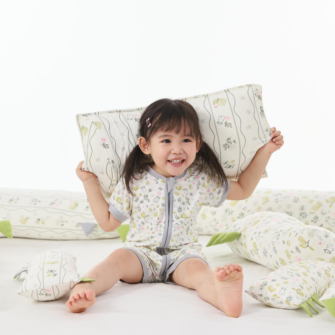 Head Pillow Case Dream Garden B Cream  - Kids