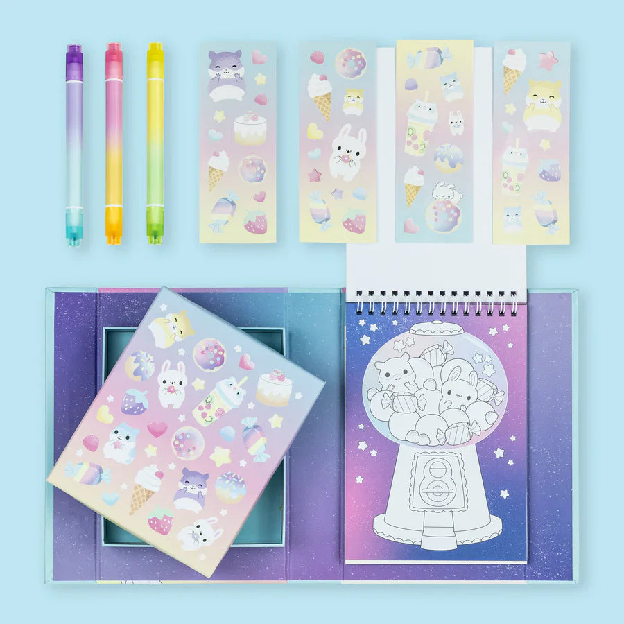 TIGER TRIBE PASTEL COLOURING SET - KAWAII CAFÉ