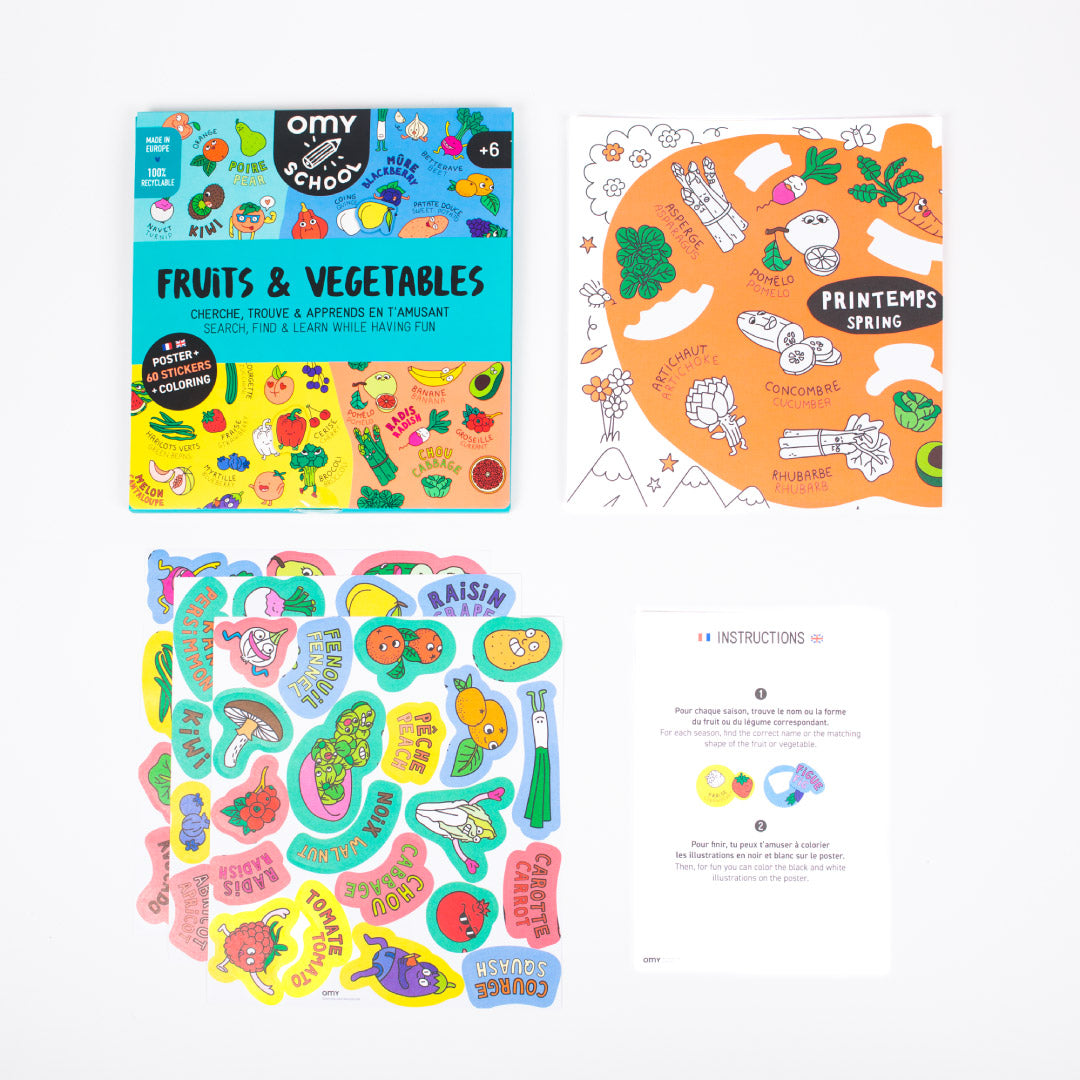 OMY School Posters - Fruits & Vegetables