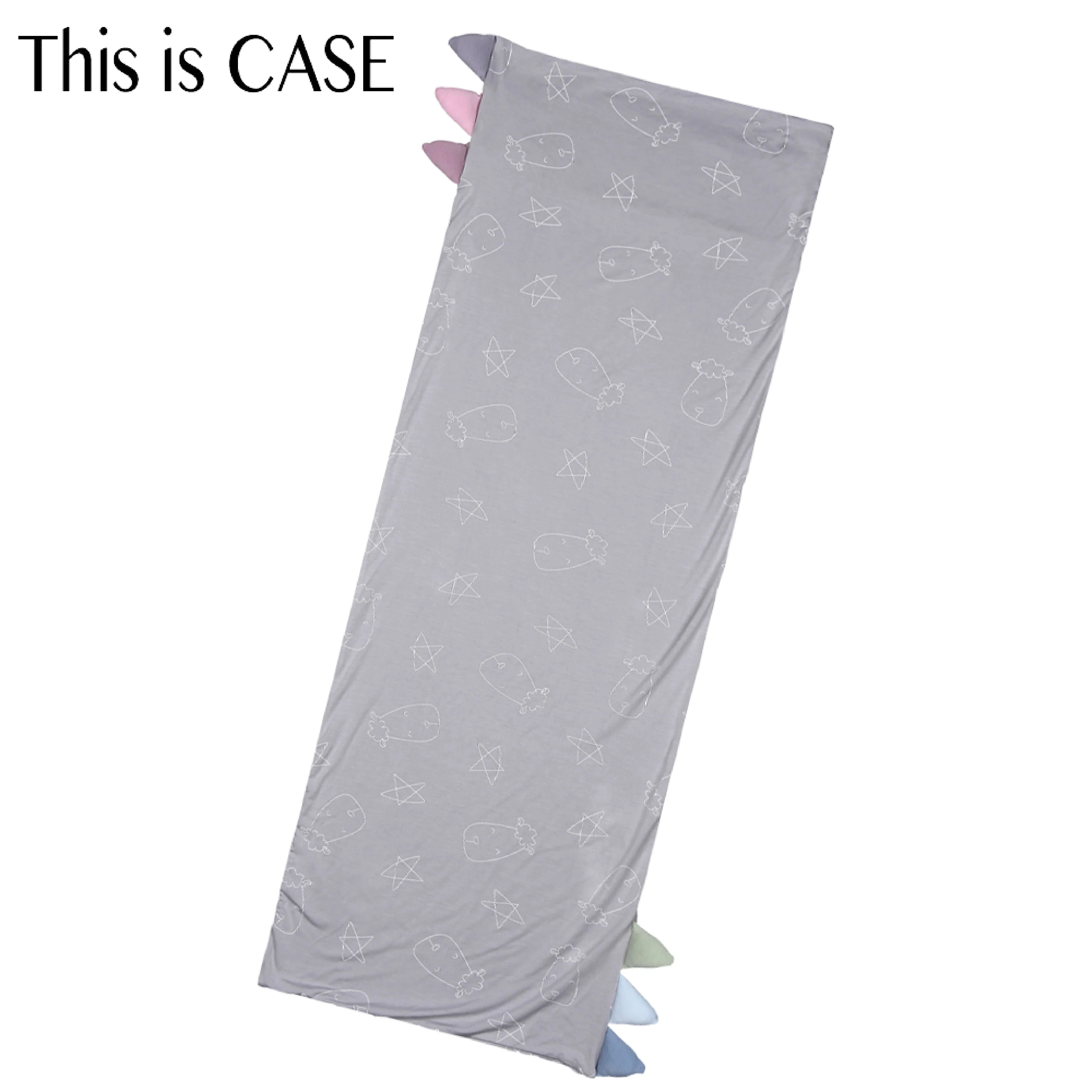 Bed-Time Buddy Case Cute Big Star & Head Grey with Color tag - Medium