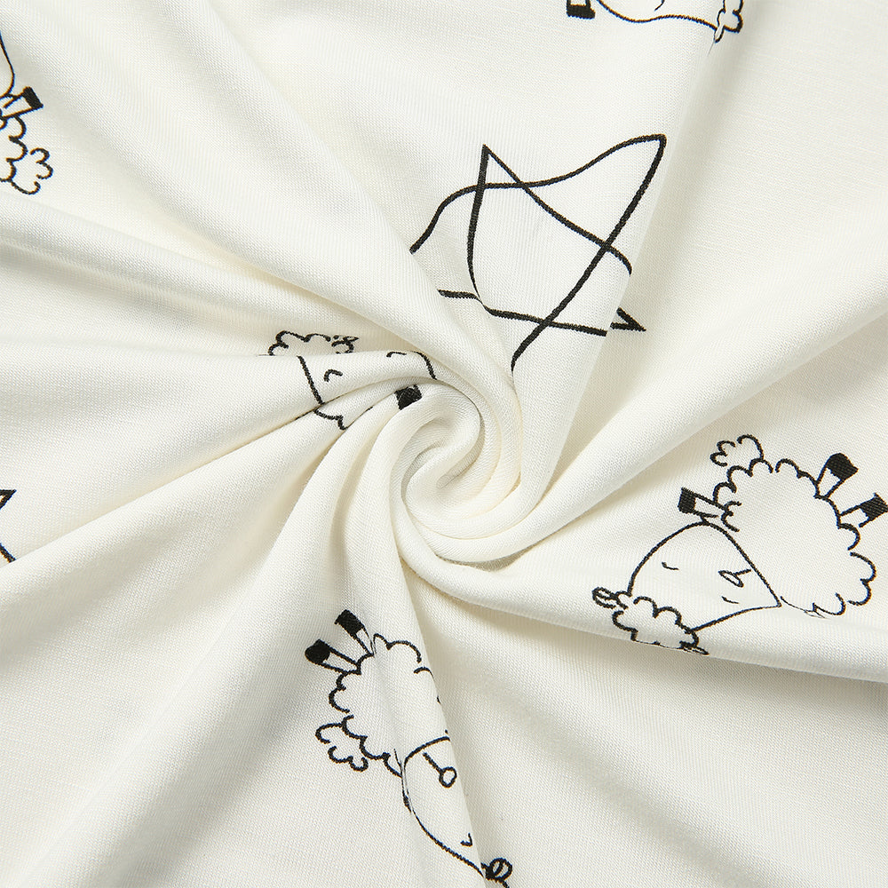 Unisex Short Sleeve T-Shirt Cute Big Star & Sheepz White