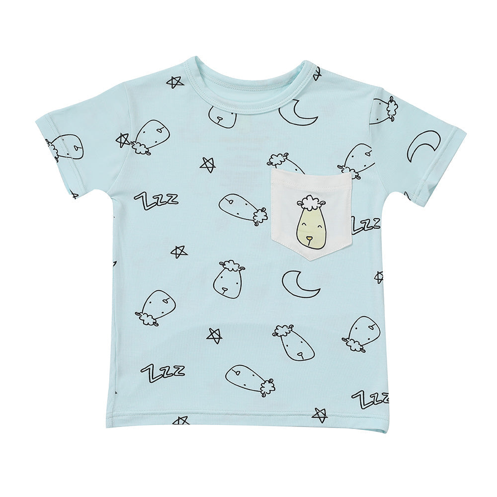 Short Sleeve Shirt Sweet Dreams Baa Baa Blue + Skirt Sweet Dreams Baa Baa Blue