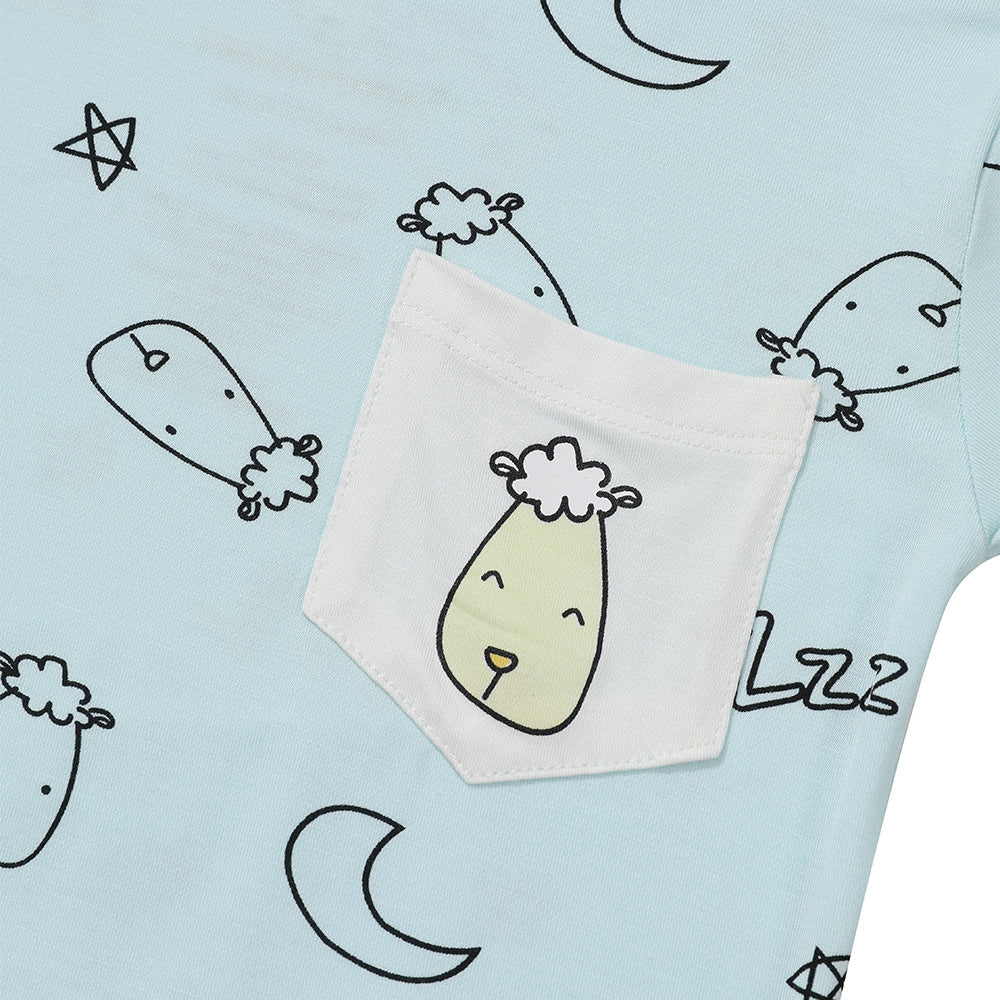 Short Sleeve Shirt Sweet Dreams Baa Baa Blue + Skirt Sweet Dreams Baa Baa Blue