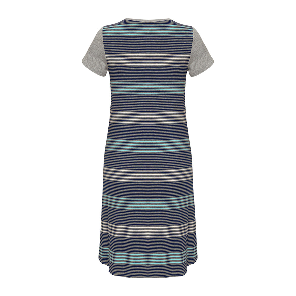DooDooMooky Maternity & Nursing Sleeveless Dress Violet with Stripe