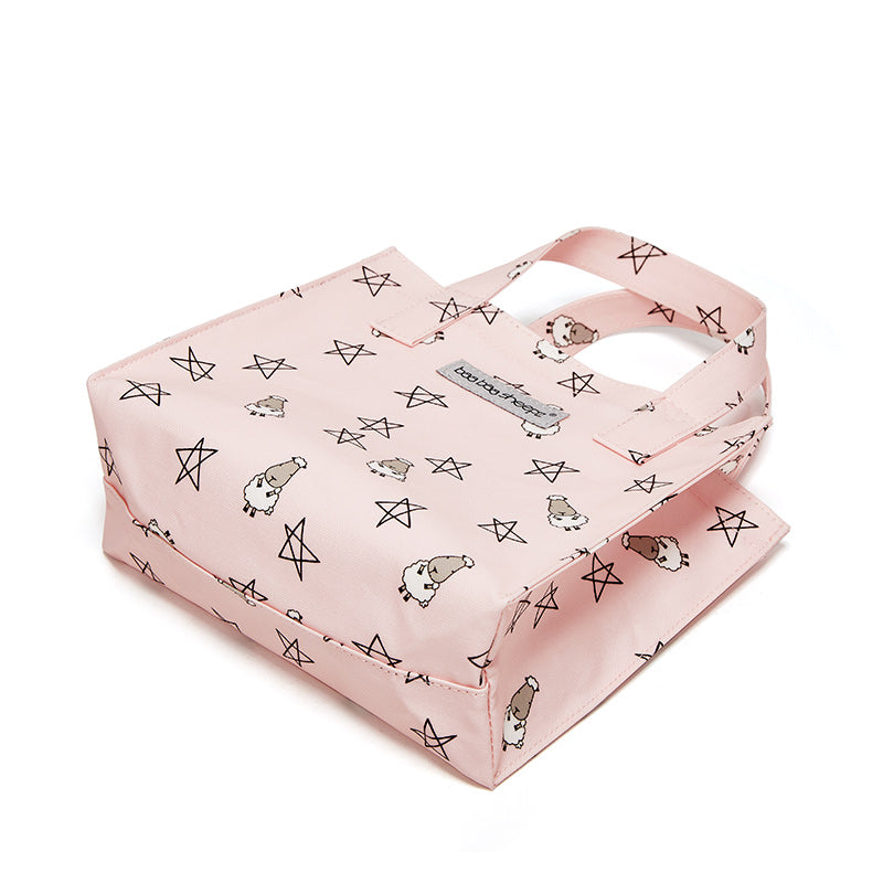 Baa Baa Sheepz Tote Bag Small Star & Sheepz Pink