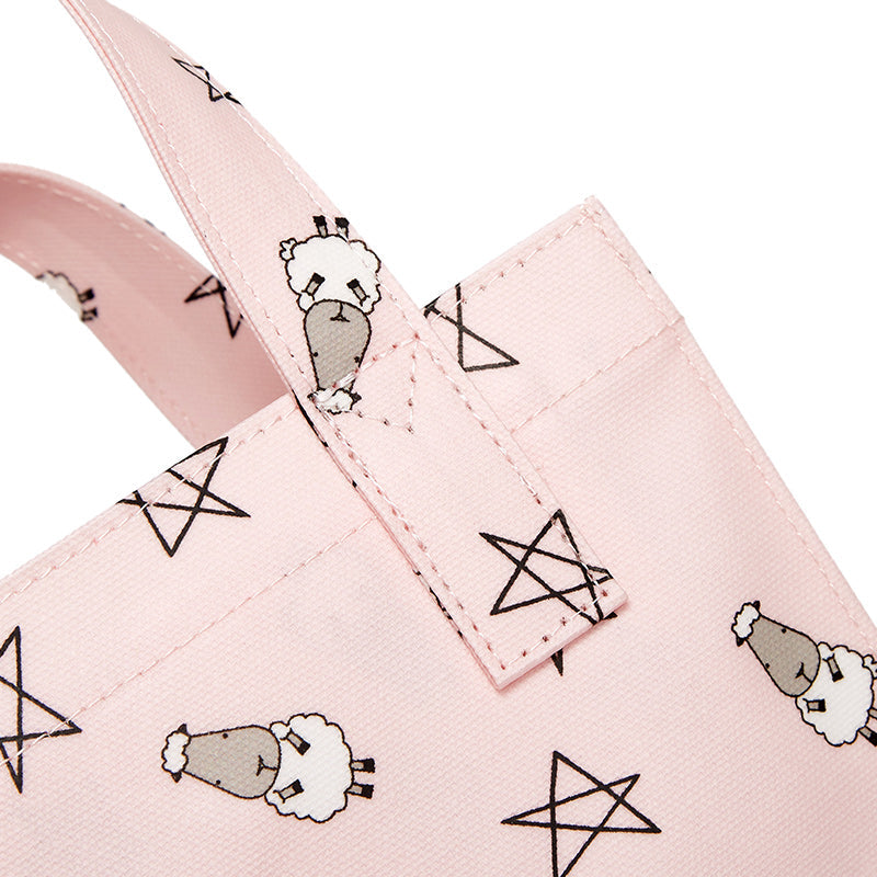 Baa Baa Sheepz Tote Bag Small Star & Sheepz Pink