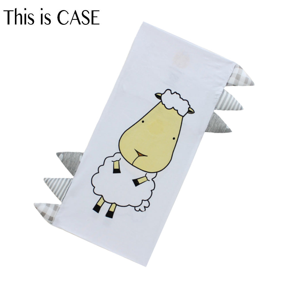 Bed-Time Buddy™ Case Front & Back Sheepz White with Color & Stripe tag - Jumbo