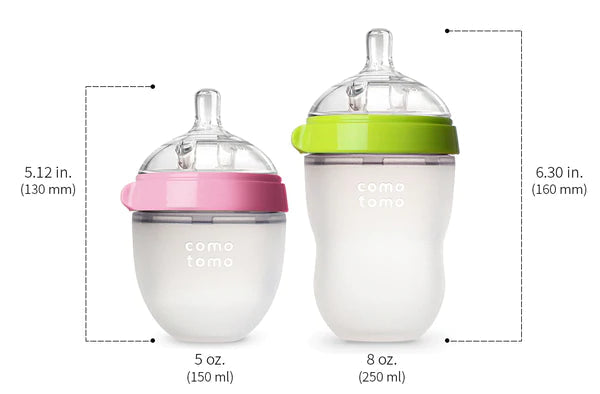 Comotomo Silicone Bottle, 150ml, Pink